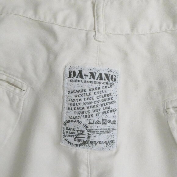 DA-NANG Fan embroidered cropped silk twill pants sz L wide leg y2k - Picture 6 of 9